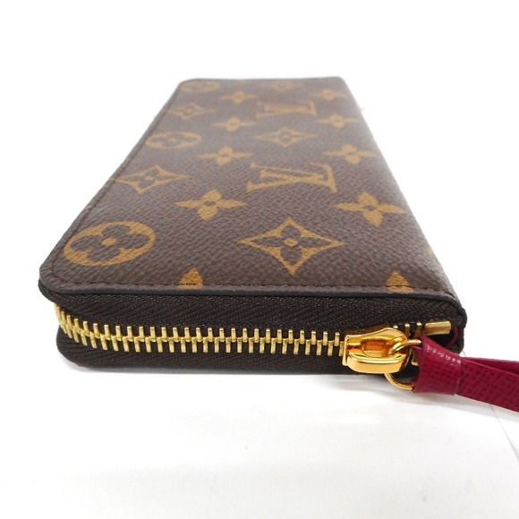 Louis Vuitton Long Wallet Monogram Portefeuille Clemence Fuchsia - Picture 4 of 11